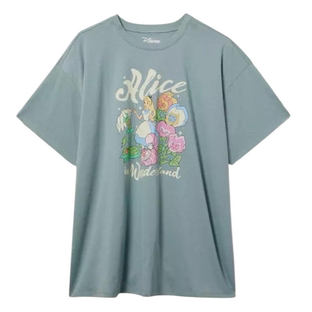 Torrid Alice In Wonderland Oversized Crew Cotton Tunic Tee Size 1